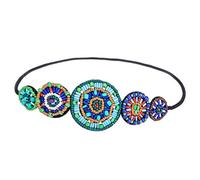 Veemoon Bandeau En Tissu Avec Perles De Cristal Pour Femmes - Accessoires De Cheveux Élégants Pour Cheveux Courts - Idéal Pour Compléter Un Look Chic Et Tendance