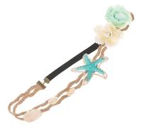 Veemoon Bandeau Étoile de Mer Naturel Perles Bandeau de Vacances pour Femmes Accessoire Cheveux Plage 1 Pièce Coiffure Estivale Élégante