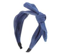 Veemoon Bandeau Femme Jean avec Nœud Décoratif Accessoire de Mode Large pour Filles Élégant et Confortable pour Toutes Occasions