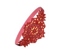 Veemoon Bandeau Frontal En Strass Bandeau Noir Super Casque -tête Avec Clips Hauts Corset Pour Femmes Ceinture Femme Gemmes De Cheveux Pour Les Femmes Burlesque Mode Strass