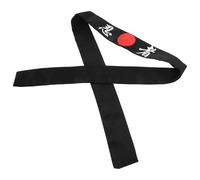 Veemoon Bandeau Japonerie de Samouraï Noir Large pour Karaté et Chef Sushi, Accessoire de Déguisement Polyvalent, Bandeau D’entraînement Karaté et Soirée Cosplay, Fournitures pour Arts