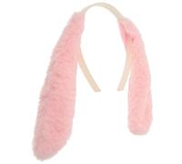 Veemoon Bandeau Oreilles de Lapin Peluche Rose Accessoire Cosplay Déguisement Lapine pour Fête Anniversaire et Photo Oreilles Souples et Confortables