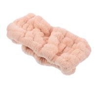 Veemoon Bandeau pour Cheveux en Polaire Corail Doux, Serrage-tête Élastique Rose, Prévient Mèches Rebelles, pour Se Maquiller et Soins Visage Spa