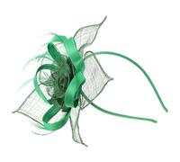 Veemoon Bandeau Résille pour Femme Coiffe Paon Verte pour Banquet Accessoire de Cheveux pour Thé Chapeau Bibi pour Mariée Style Victorien