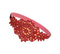 Veemoon Bandeau Strass Burlesque Accessoire De Cheveux Pour Femmes Robe à Clapet Costume De Clapet Vintage Accessoires De Cheveux De Mariage Casque à Clapet Perlé Groupe Acrylique