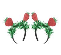 Veemoon Bandeaux Accessoires Cheveux Rigolos et Légers pour Garçon et Filles Fraise en Feutre 2pcs pour Fêtes et Réunions Familiales