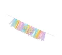Veemoon Bannière Décorative Arc-en-Ciel pour Chaise Haute 40 X 80 CM Guirlande de Fanions Colorés pour Fête d'Anniversaire Bébé Décoration Suspendue pour Shower et Table Festive