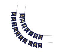 Veemoon Bannière en Papier pour Fête des Pères Design Pailleté, Décoration Maison Élégante et Accessoires Photo pour Célébration à Domicile