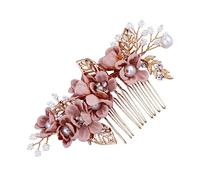 Veemoon Barrette à Cheveux De Mariage Avec Perles Et Fleurs Accessoires Pour Cheveux Pour Demoiselles Honneur Et Femmes