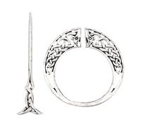 Veemoon Bâton à Cheveux Viking Nœuds Celtiques Vintage Argenté Accessoires Pour Cheveux Pour Femmes Fêtes Et Loisirs