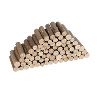 Veemoon Bâtonnets en bois pour les arts et l'artisanat, bâtonnets de bois épais pour les travaux manuels, lot de 80, ronds, 5 CM x 1-1,5 cm, pour décoration rustique et photo props
