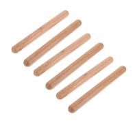 Veemoon Bâtons Rythmiques en Bois Naturel, 3 Paires de Claves de Percussion pour Garçon et Filles, 20 Cm, Instrument Éducatif pour Développer Le Sens du Rythme et Initiation Musicale