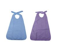 Veemoon Bavoir Adulte Imperméable Éponge Avec Lien Ajustable Protecteur Repas Lavable Pour Seniors Et Personnes Aidées Grand Format Absorbant Pour Repas Et Activités