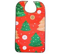 Veemoon Bavoir de Noël pour Adultes Imperméable Sapin Lavable Protection Vêtements Confortable et Respirante Bavoir Anti-Bave pour Personnes Âgées 1 Pièce