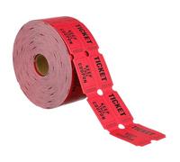 Veemoon Billets de Loterie Rouges Rouleau Papier Épais Perforé Billets Numérotés pour Événements Fêtes et Tirages Rouleau Pratiques