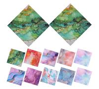 Veemoon Bloc de Papier Cartonné Décoratif Marbré Motifs Dorés pour Scrapbooking Double Face 24pcs, pour Albums Photos et Cartes de Vœux Créatives