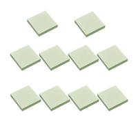 Veemoon Bloc-notes adhésifs carrés détachables, lot de 10, format 7,6 x | Bloc de 100 feuilles, bloc-notes de bureau, papier autocollant vert clair, idéal pour le bureau à domicile, facile