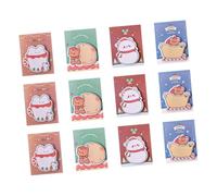 Veemoon Bloc-Notes Autocollant pour Noël 12 Feuilles Motifs Ours Assortis Papier Résistant et Sécurisé pour Usage Scolaire et Bureau