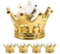 Veemoon Boîte à Dragées Couronne Princesse Électrolytique Dorée et Argentée Lot de 12 Boîtes à Friandises Spacieuses en Matériau Robuste Présent pour Fêtes Mariages et Anniversaires