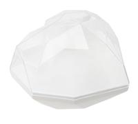 Veemoon Boîte à Fleurs en Acrylique Semi-Transparente de Cœur Étui d'Emballage Vide pour Bouquets Préservés Jardinière Décorative Blanche Coffret Présent pour Saint-Valentin et