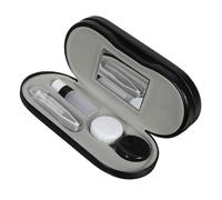 Veemoon Boîte à Lentilles de Contact Compacte Double Noire Étui de Voyage Léger pour Lentilles Cosmétiques Rangement Pratique pour Maquillage et Protection Hygiénique Portable