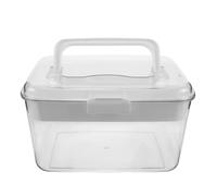 Veemoon Boîte à Pharmacie de Voyage Transparente avec Poignée Organisateur Portable en Plastique Léger Compartiments Multiples pour Rangement Ordonné des Remède Usage Familial et