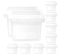 Veemoon Boîte à Reptiles et Multiples Aérations en Plastique 10 Pièces Système de Ventilation Stable pour Élevage et Observation des Reptiles et Escargots