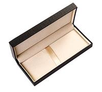 Veemoon Boîte à Stylo PU Noire Rayures Étui Rigide pour Stylo Unique Coffret Cadeau pour de Bureau et Décriture Protection pour Adultes