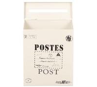 Veemoon Boîte aux Lettres Design Simple et Gain de Place Vintage Style Murale Américain Beige pour Décoration Extérieure Rustique