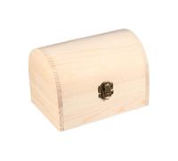 Veemoon Boîte Bois Brut Carrée Forme Arquée Pour Bricolage Création Rangement Maison Magasin Sans Serrure