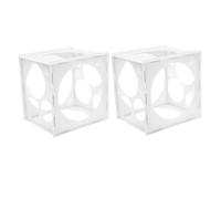Veemoon Boîte De Calibrage De Ballons En Plastique Pliable 11 Trous 2 Pièces Cube De Mesure Précise Pour Décorations Mariage Anniversaire Baby Shower Et Fête