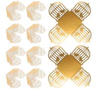 Veemoon Boîte de Chocolats Décorative Ajourée 50 Pcs en Papier Solide Couleur Or Réfléchissant, Emballage pour Truffes et Bonbons, Décoration de Table pour Mariage et Fête