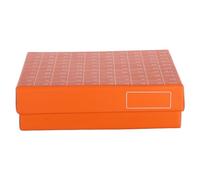 Veemoon Boîte de Congélation et Couvercle Rabattable en Papier Orange avec Compartiments Étui de Rangement Étanche pour Tubes de 0,5ml, pour Congélateur et Usage Laboratoire