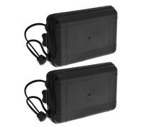 Veemoon Boîte de Rangement Compacte Portable et Protectrice pour Pointes de Flèches 2pcs en PE Noir pour Compétition ou Chasse