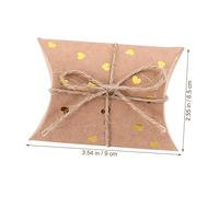 Veemoon Boîte de Rangement Gâteau Compacte Kraft Doré avec Corde Boîte Cadeau Rétro pour et Biscuits Lot pour Décoration de Fête