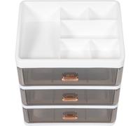 Veemoon Boîte de Rangement Maquillage Multi-Usage Robuste Organisateur de Bureau Transparent à Tiroirs pour Chambre Salle de Bain et Bureau