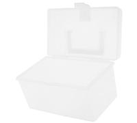 Veemoon Boîte de Rangement Médicale Portable Plastique Robuste avec Poignée Design Transparent Capacité pour Organisation Familiale des Médicaments S Blanche