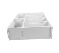 Veemoon Boîte de Rangement Monnaie Bureau Compartiments Blanc pour Billets et Reçus Organiseur de Bureau Multi Spacieux pour Caisse Monnaie et Documents