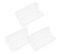 Veemoon Boîte de Rangement Plastique Transparente Solide Set de 3 Pièces Étui Compact Multifonctionnel Solide pour Rasoir Manuel pour Voyage et Transport pour Hommes