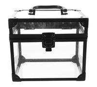 Veemoon Boîte de rangement pour disques vinyles : Boîte de rangement en acrylique avec poignée de transport pour ranger CD, DVD et albums sur un bureau ou à la maison. Dimensions : 17,5 x 15 x 12,5