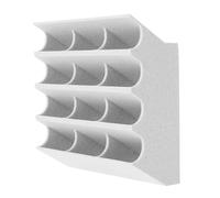 Veemoon Boîte de Rangement pour Lames de Tondeuse 12 Emplacements, Organisateur Blanc Compact 10,4 X 9,9 X 4,1 Cm, Plateau Antidérapant Sécurisé pour Rasoirs et Lames de Barbier, Salle