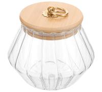 Veemoon Boîte de Rangement pour Lessive en Poudre Petite Taille Bocal en Verre Couvercle Hermétique Conteneur Multifonctionnel pour Stockage de Poudre et Perles de Lessive Usage Maison