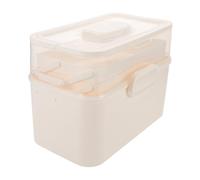 Veemoon Boîte de Rangement Semi Transparente avec Poignée Organisateur pour Cosmétiques et Vernis à Ongles Boîte à Outils Amovible pour Voyage et Loisirs
