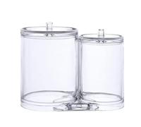 Veemoon Boîte de Rangement Transparente pour Cotons-tiges et Disques de Coton, 1 Pièce, Organiseur Multi-usages pour Salle de Bain, Commode ou Coiffeuse, Compacte et Pratique