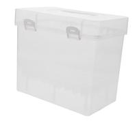 Veemoon Boîte de Rangement Transparente pour Marqueurs avec Base Capacité Spacieuse pour Stylos et Outils de Dessin Organisateur Portable avec Poignée pour Artistes Déplacement