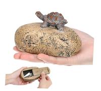 Veemoon Boîte Dehors Coffre à Clés Extérieur Statues De Jardin Tortue Faux Cache-clés Porte-clés Caché pour L'extérieur Cache-Roches Clés à L'extérieur Pierre Réaliste Résine Synthétique