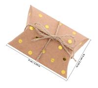 Veemoon Boîte Kraft Cadeau Forme Boîte Bonbon Vintage pour Pâtisserie Confiserie Biscuits Mariage et Fête avec Corde Petit Contenant Pratique