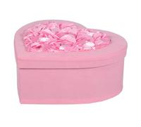 Veemoon Boîte Présent Saint-valentin de Cœur Rose, Taille Moyenne 23x21x9 Cm, Boîte en Carton à Motif Roses Couvercle, Emballage pour Bonbons, Fleurs et Souvenirs Romantiques