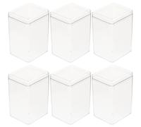 Veemoon Boîtes de Rangement Transparentes Vitrines Sûres et Conçues en Plastique Lot de 6 pour Figurines pour L'exposition Stockage des Œuvres d'art