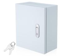 Veemoon Boîtier Électrique Mural en Métal 250x300x140 Mm, Boîte de Jonction Étanche aux Éclaboussures Serrure Longue, Coffret Contrôle Distribution Puissance Élevée pour Installation